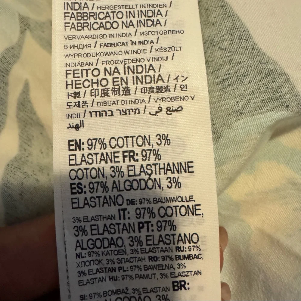 Billabong the Salty Blonde White and Green Leaf Print Mini Dress New beach chic - Picture 7 of 11